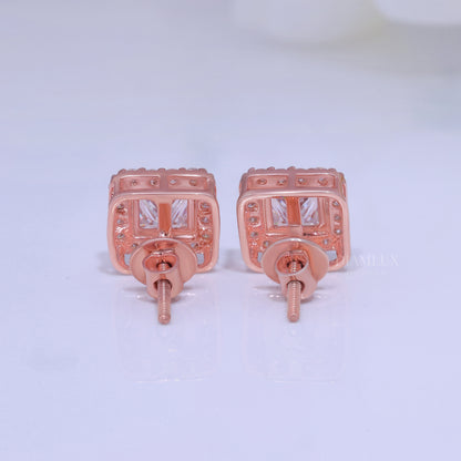 925 silver with moissanite diamonds - Rose Gold Diamlux Fine Jewelry