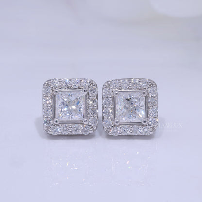 925 silver with moissanite diamonds white gold Diamlux Fine Jewelry