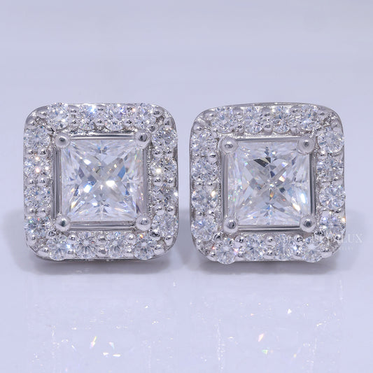 925 silver with moissanite diamonds white gold Diamlux Fine Jewelry