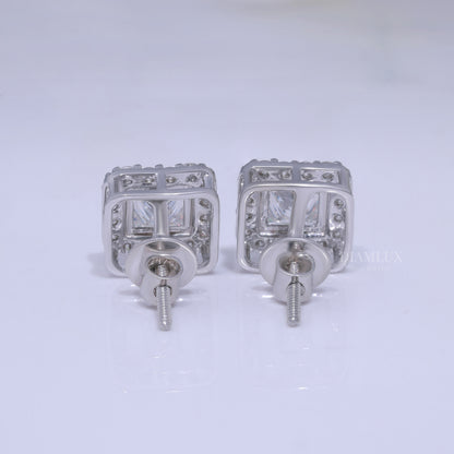 925 silver with moissanite diamonds white gold Diamlux Fine Jewelry