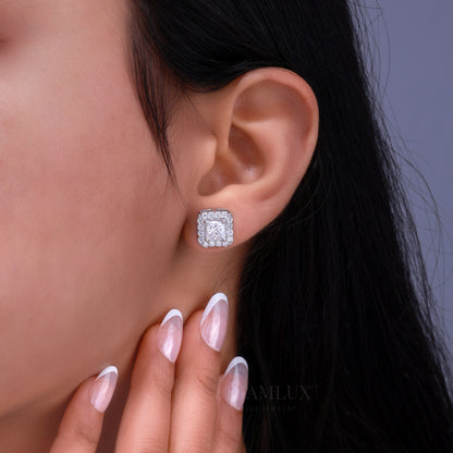 925 silver with moissanite diamonds white gold Diamlux Fine Jewelry