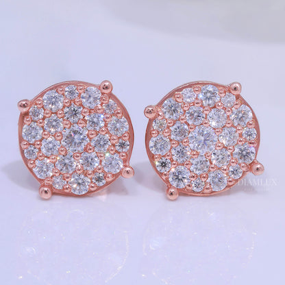 925 silver with moissanite diamond earrings Diamlux Fine Jewelry