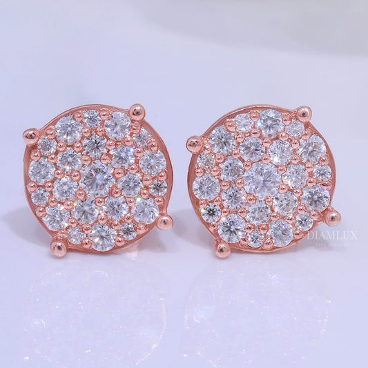 925 silver with moissanite diamond earrings Diamlux Fine Jewelry