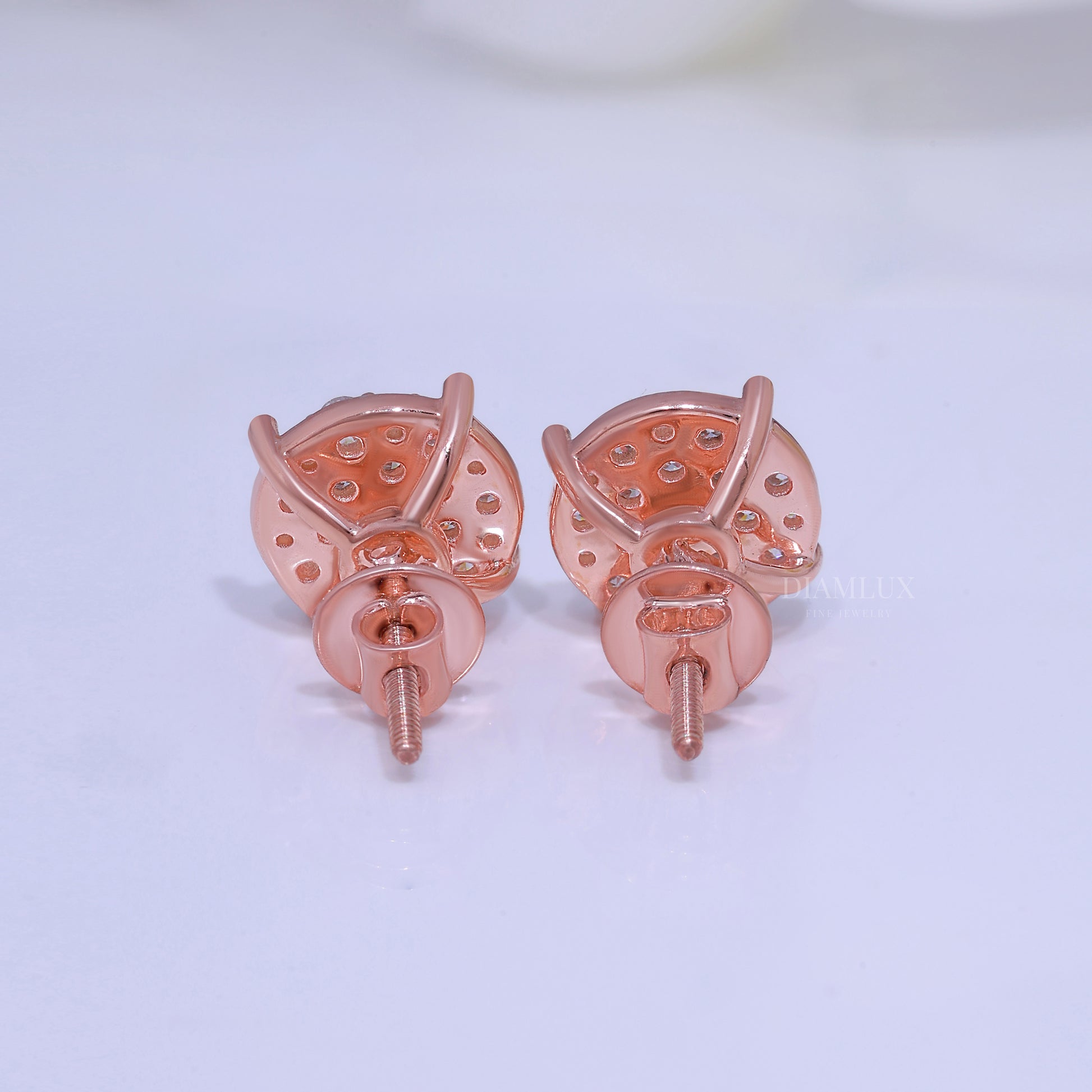 925 silver with moissanite diamond earrings Diamlux Fine Jewelry