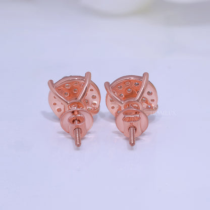 925 silver with moissanite diamond earrings Diamlux Fine Jewelry
