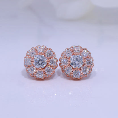 925 Silver with Moissanite Diamond Earrings Diamlux Fine Jewelry