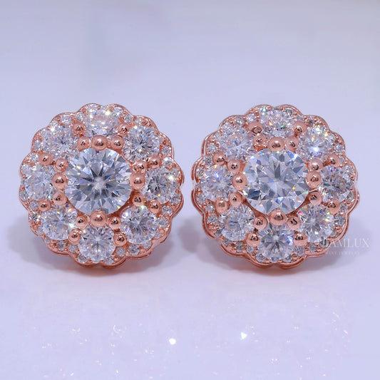 925 Silver with Moissanite Diamond Earrings Diamlux Fine Jewelry
