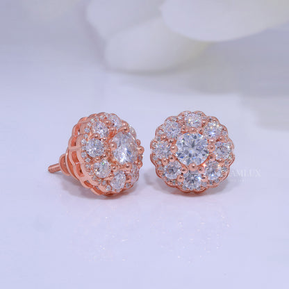925 Silver with Moissanite Diamond Earrings Diamlux Fine Jewelry