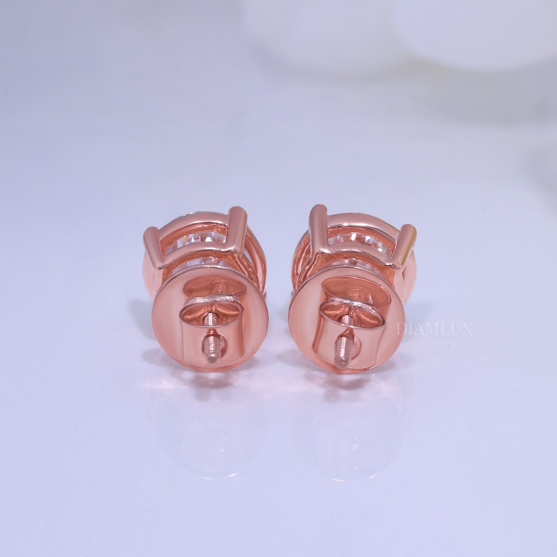 Earring for wedding and special occasions 925 silver with moissanite diamond Rose Diamlux Fine Jewelry