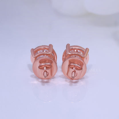 Earring for wedding and special occasions 925 silver with moissanite diamond Rose Diamlux Fine Jewelry
