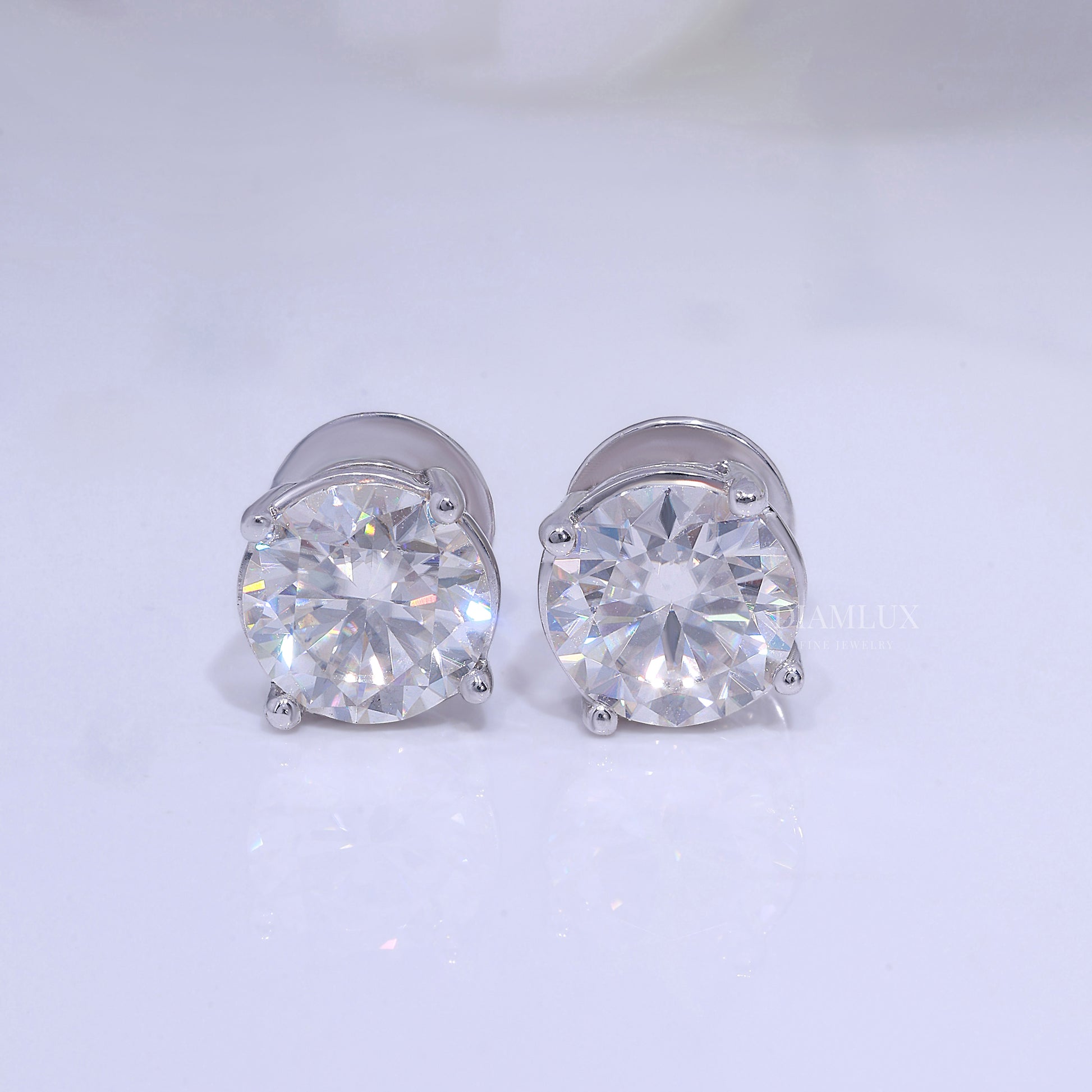 925 silver with moissanite diamond earring foe wedding and special occasions Diamlux Fine Jewelry