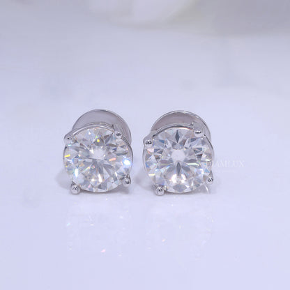 925 silver with moissanite diamond earring foe wedding and special occasions Diamlux Fine Jewelry