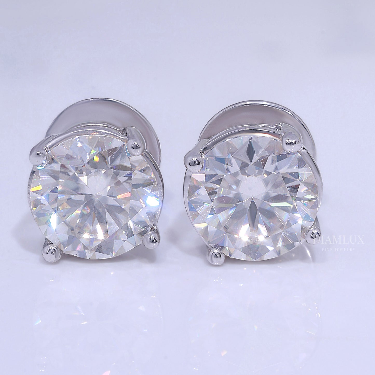 925 silver with moissanite diamond earring foe wedding and special occasions Diamlux Fine Jewelry