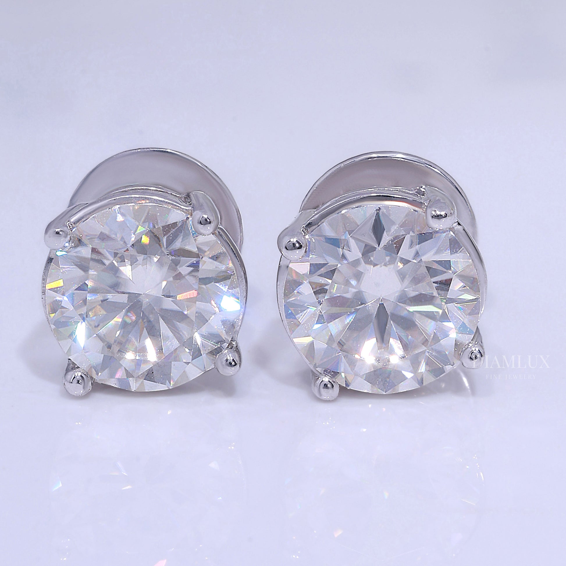 925 silver with moissanite diamond earring foe wedding and special occasions Diamlux Fine Jewelry