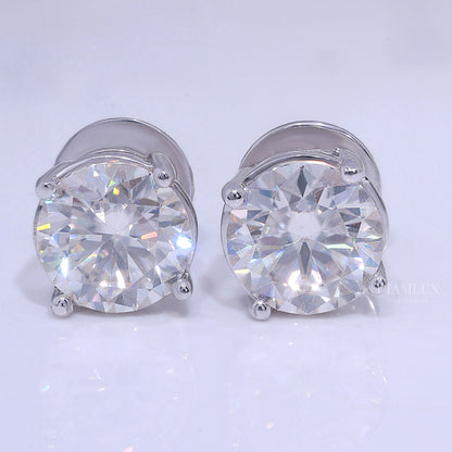 925 silver with moissanite diamond earring foe wedding and special occasions Diamlux Fine Jewelry