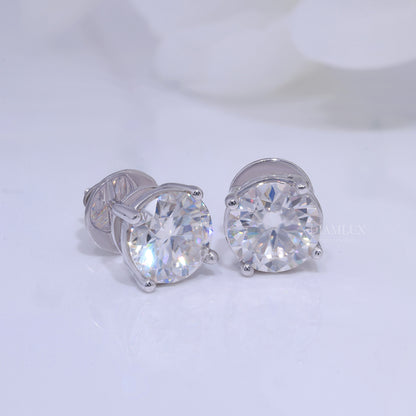 925 silver with moissanite diamond earring foe wedding and special occasions Diamlux Fine Jewelry