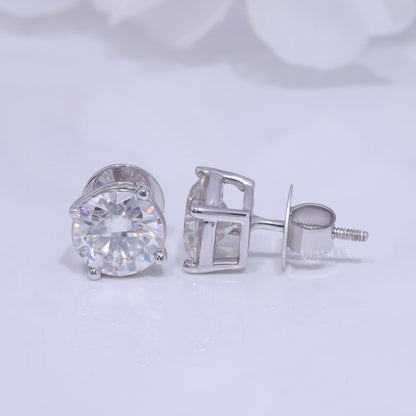 925 silver with moissanite diamond earring foe wedding and special occasions Diamlux Fine Jewelry