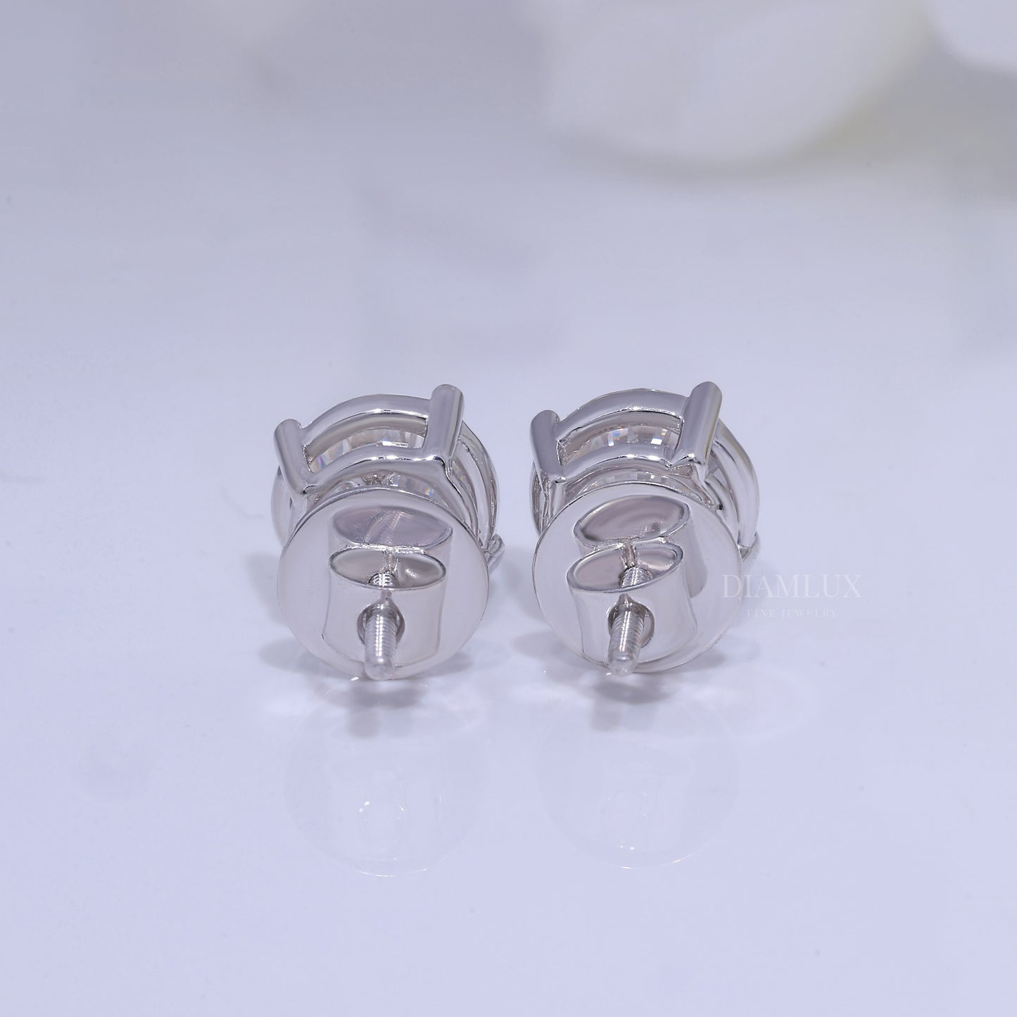 925 silver with moissanite diamond earring foe wedding and special occasions Diamlux Fine Jewelry