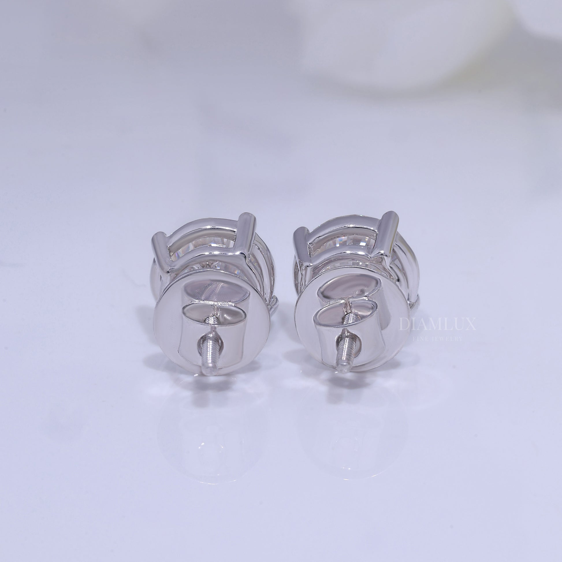 925 silver with moissanite diamond earring foe wedding and special occasions Diamlux Fine Jewelry