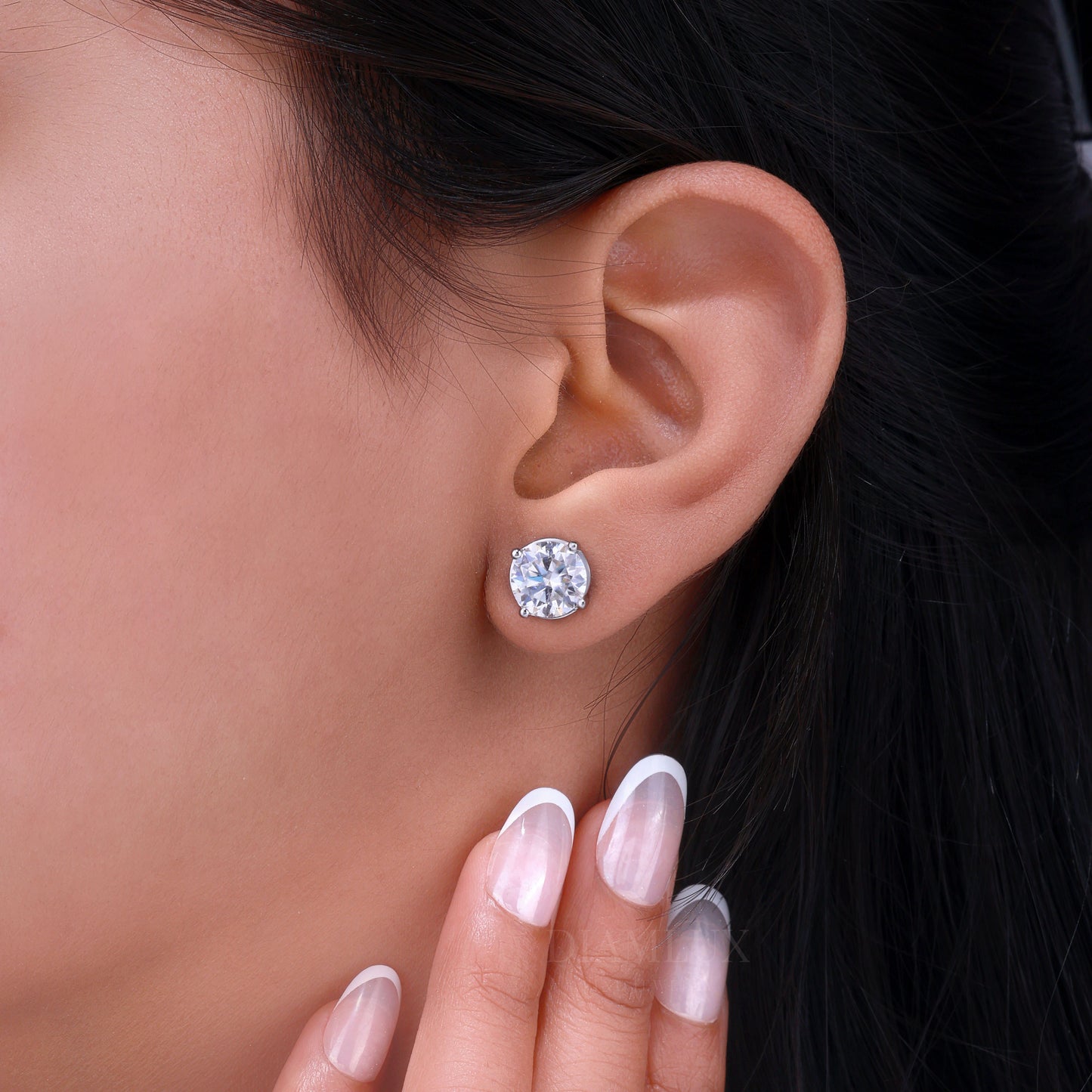 925 silver with moissanite diamond earring foe wedding and special occasions Diamlux Fine Jewelry