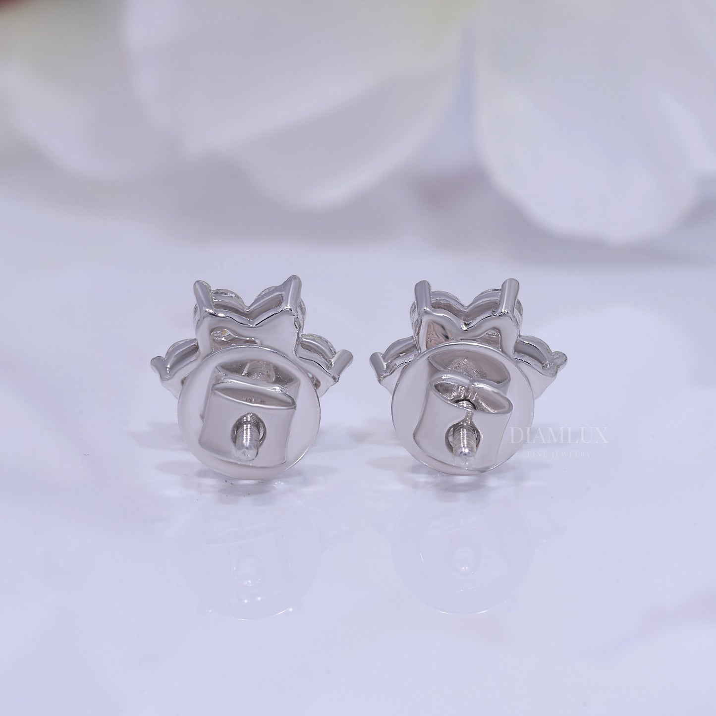 Star Shape White Gold Plated with 925 silver - moissanite diamond Diamlux Fine Jewelry