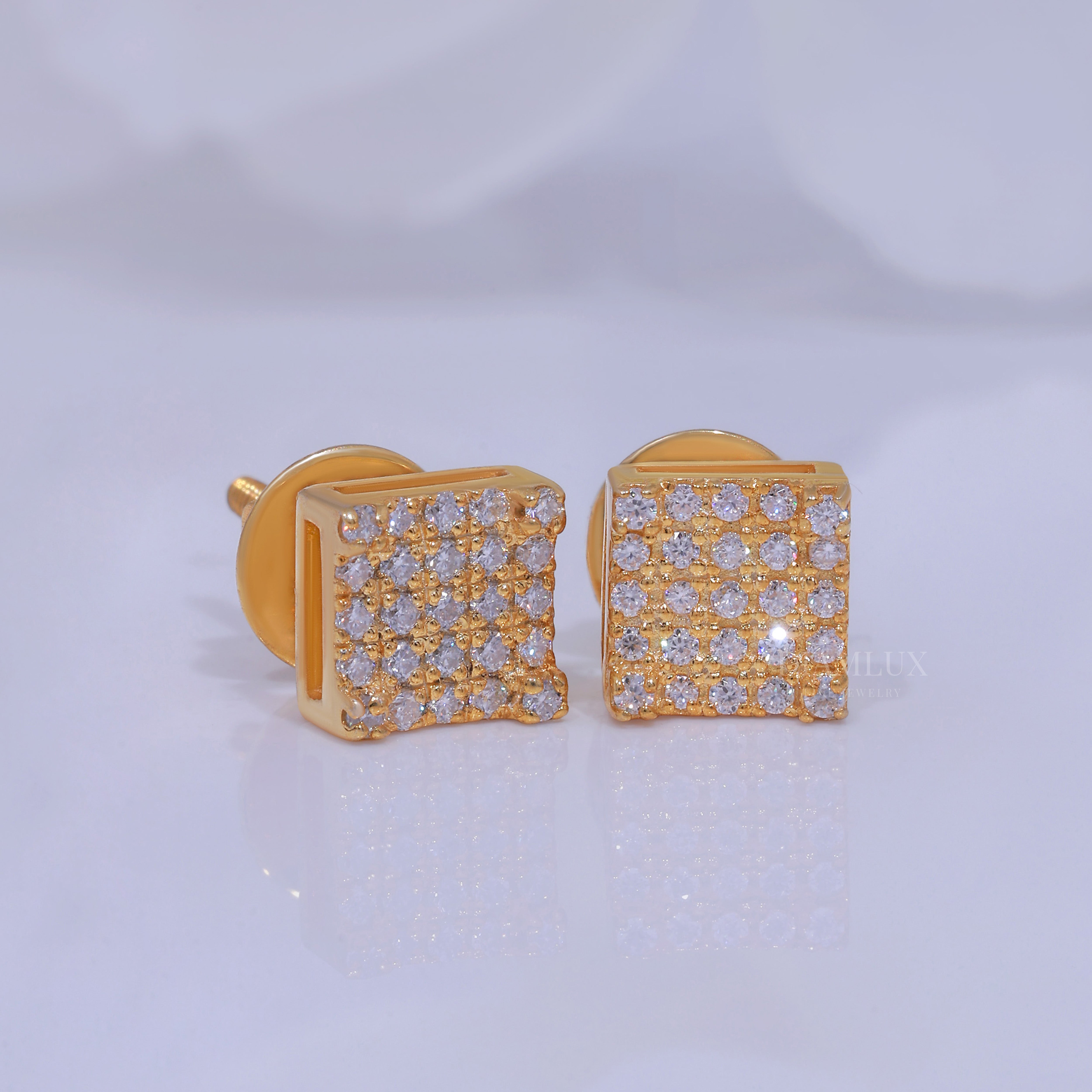 925 silver with moissanite diamond yellow gold plated Diamlux Fine Jewelry