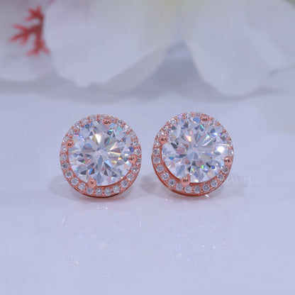 Earring 925 silver with Moissanite Diamonds Diamlux Fine Jewelry