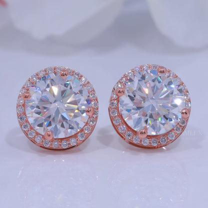 Earring 925 silver with Moissanite Diamonds Diamlux Fine Jewelry