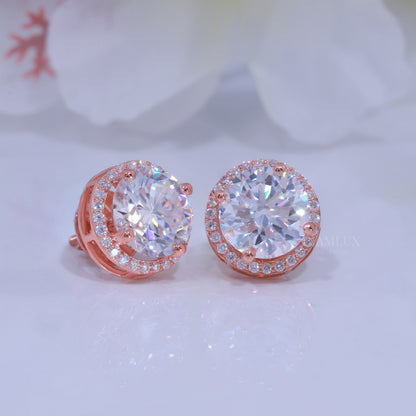 Earring 925 silver with Moissanite Diamonds Diamlux Fine Jewelry