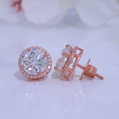 Earring 925 silver with Moissanite Diamonds Diamlux Fine Jewelry