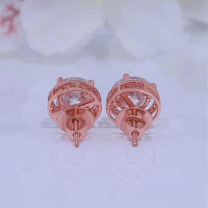 Earring 925 silver with Moissanite Diamonds Diamlux Fine Jewelry