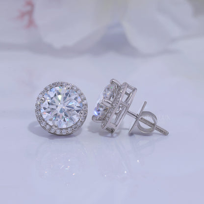 925 silver with moissanite diamond white gold plated Diamlux Fine Jewelry