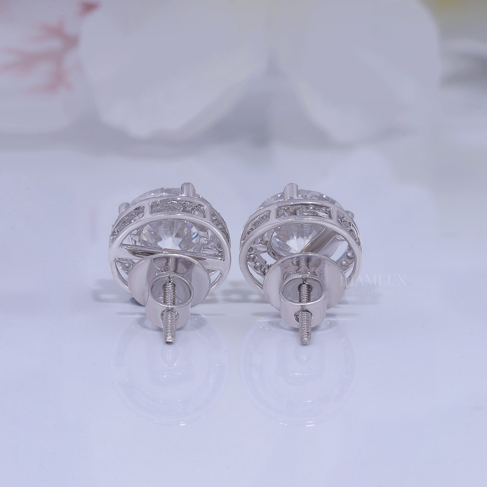 925 silver with moissanite diamond white gold plated Diamlux Fine Jewelry