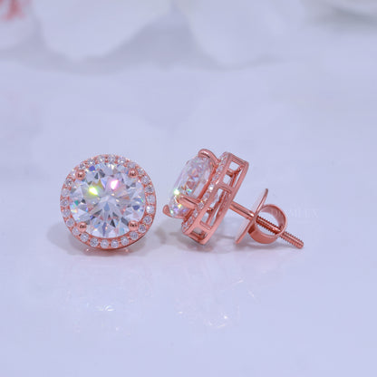 925 Silver With Moissanite Diamond-Rose Gold Diamlux Fine Jewelry