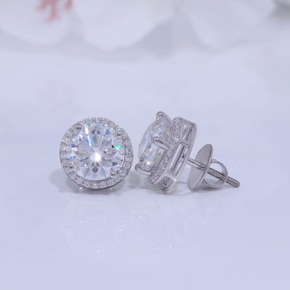 925 Silver with Moissanite Diamonds - White Gold Diamlux Fine Jewelry