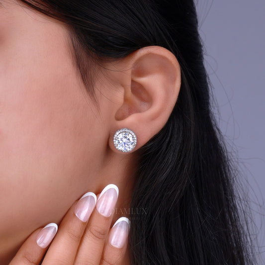 925 Silver with Moissanite Diamonds - White Gold Diamlux Fine Jewelry