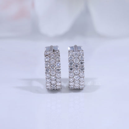 925 Silver with Moissanite Diamond Earrings Diamlux Fine Jewelry