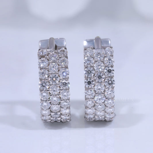 925 Silver with Moissanite Diamond Earrings Diamlux Fine Jewelry