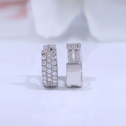 925 Silver with Moissanite Diamond Earrings Diamlux Fine Jewelry