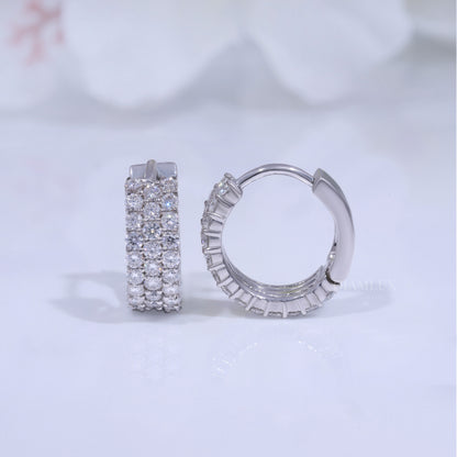 925 Silver with Moissanite Diamond Earrings Diamlux Fine Jewelry