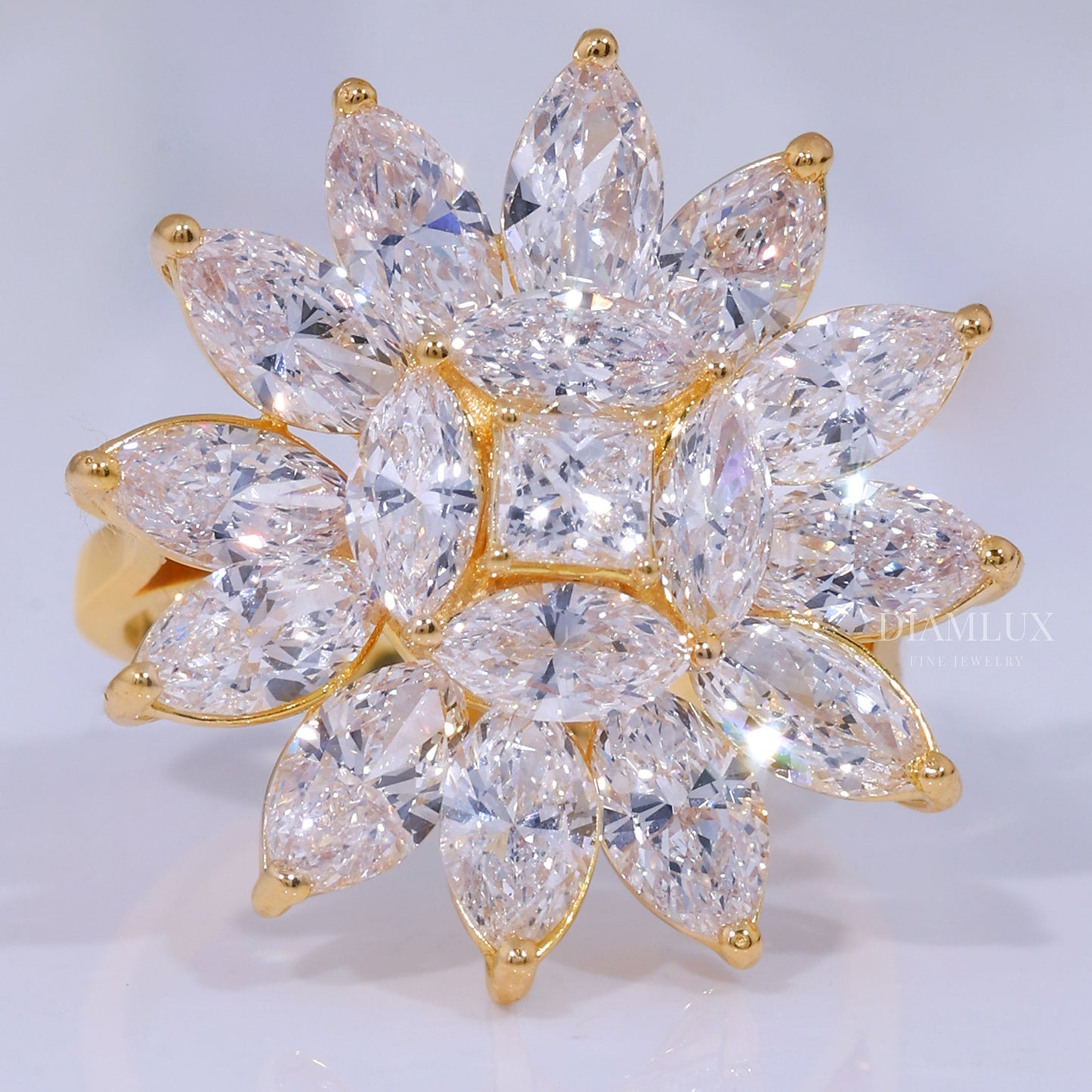 10kt Gold Lab Diamond Ring- Flora Diamlux Fine Jewelry