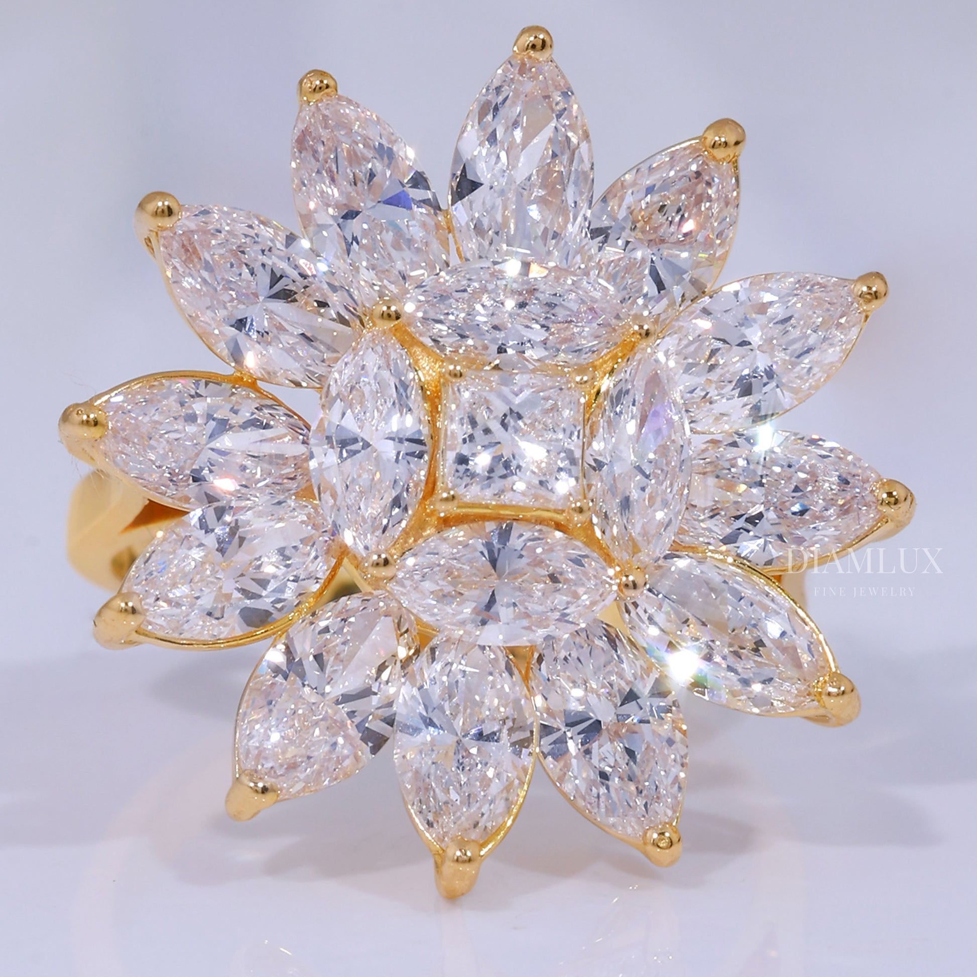 10kt Gold Lab Diamond Ring- Flora Diamlux Fine Jewelry