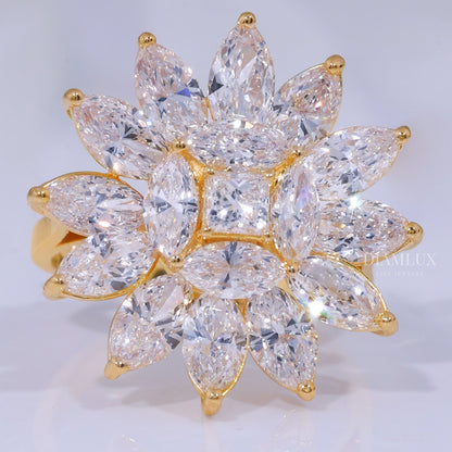 10kt Gold Lab Diamond Ring- Flora Diamlux Fine Jewelry