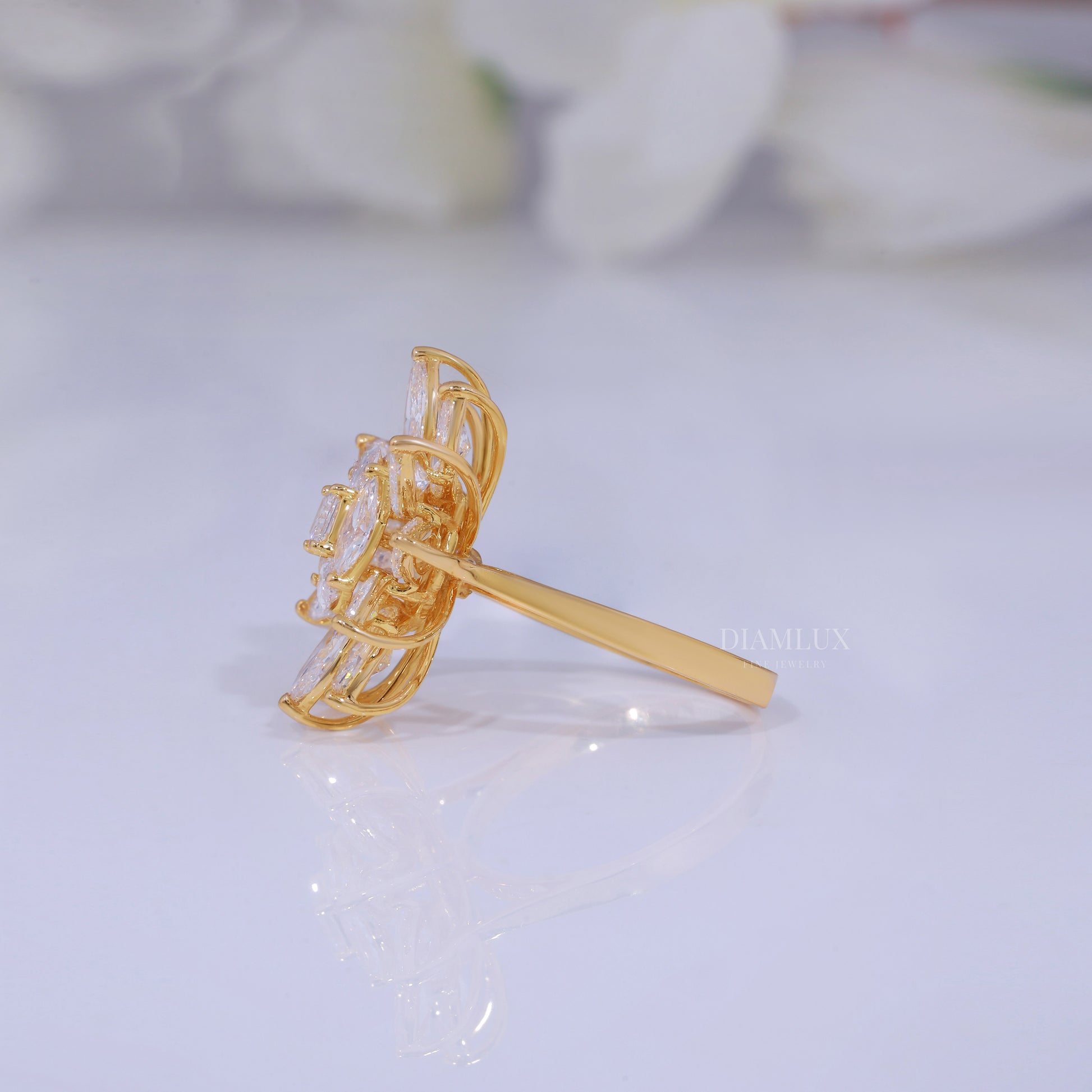 10kt Gold Lab Diamond Ring- Flora Diamlux Fine Jewelry