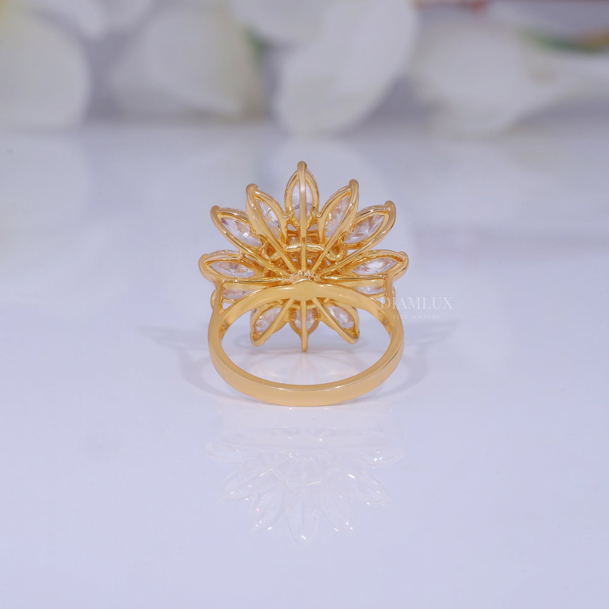10kt Gold Lab Diamond Ring- Flora Diamlux Fine Jewelry