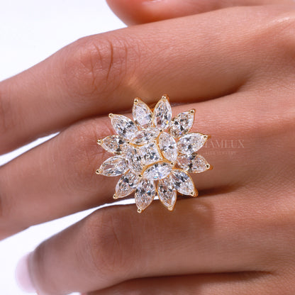 10kt Gold Lab Diamond Ring- Flora Diamlux Fine Jewelry