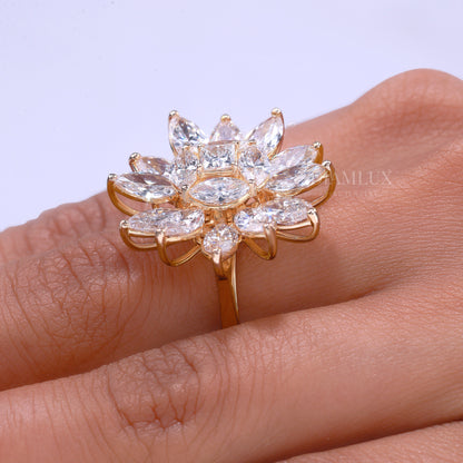 10kt Gold Lab Diamond Ring- Flora Diamlux Fine Jewelry