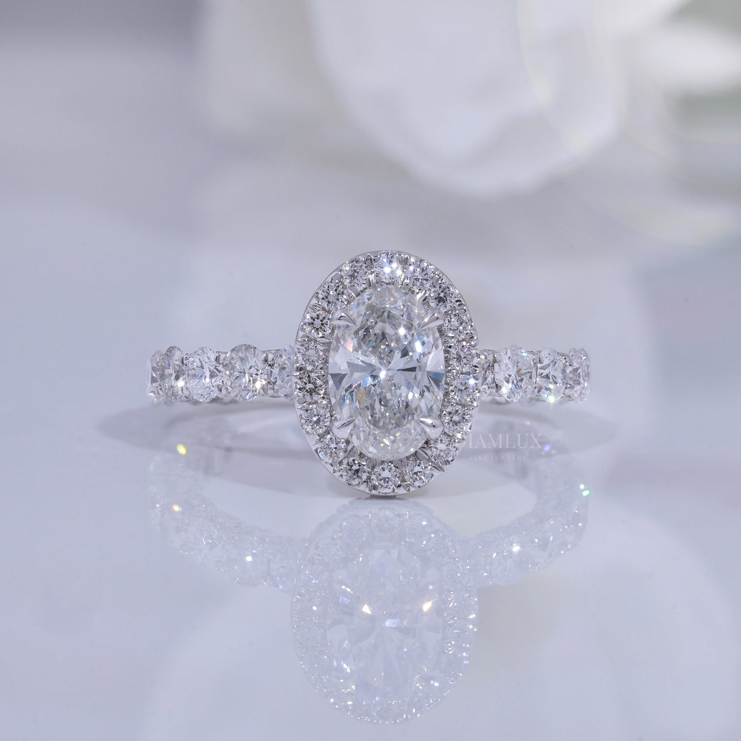 10kt  Gold Lab Diamond Ring Diamlux Fine Jewelry