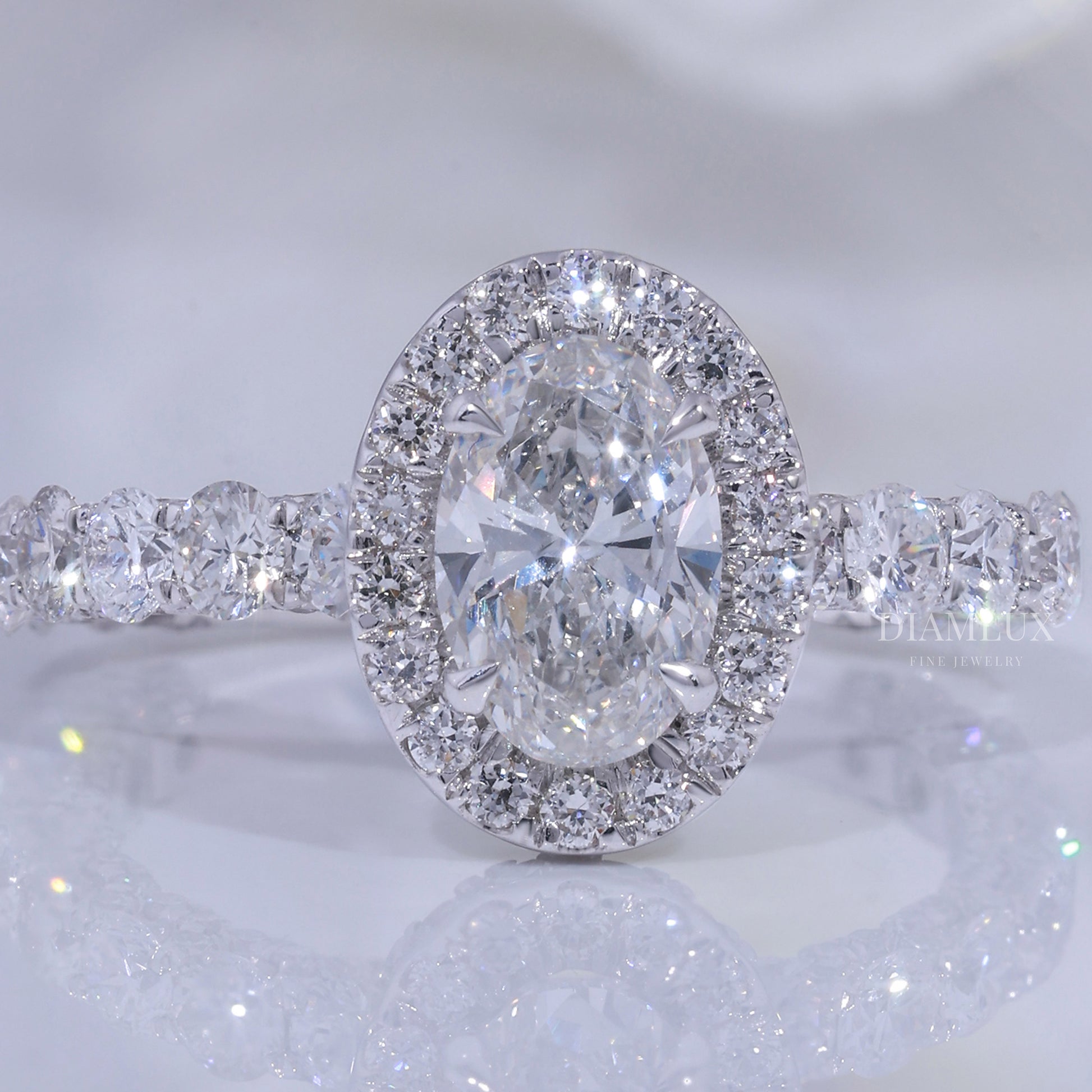 10kt  Gold Lab Diamond Ring Diamlux Fine Jewelry
