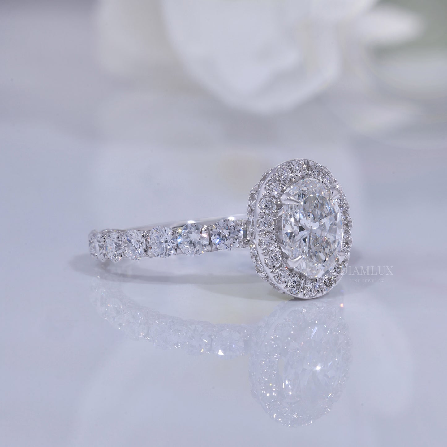 10kt  Gold Lab Diamond Ring Diamlux Fine Jewelry